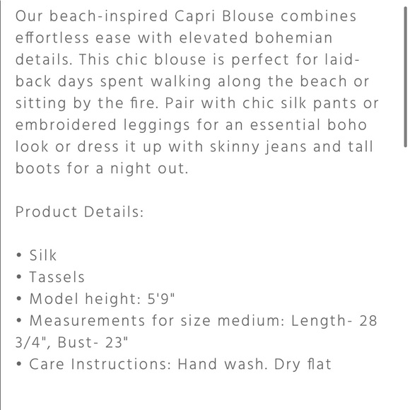 Johnny Was Capri Blouse - Picture 6 of 6